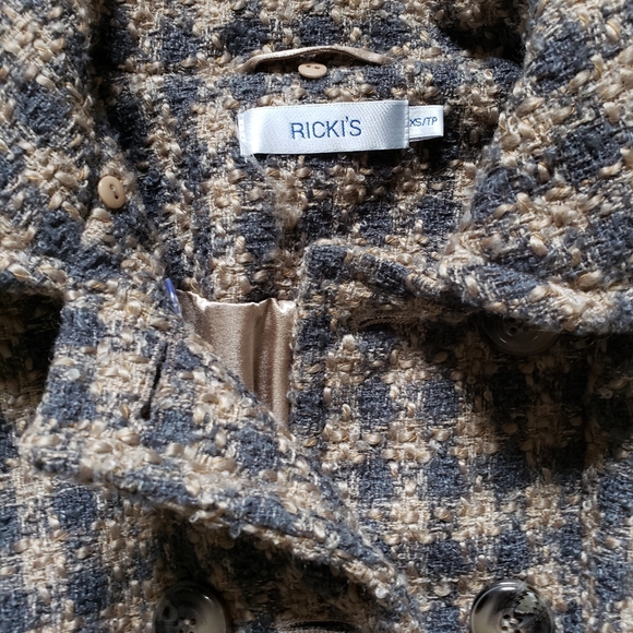 Ricki's XS houndstooth dresscoat/peacoat/trenchcoat - Picture 6 of 7